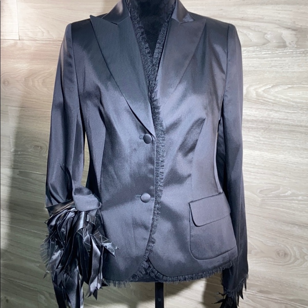 Rena Lange Black Blazer Size Euro 44/ Fits Like a size 8/10
